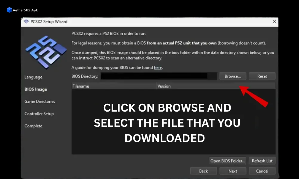 Select BIOS Files
