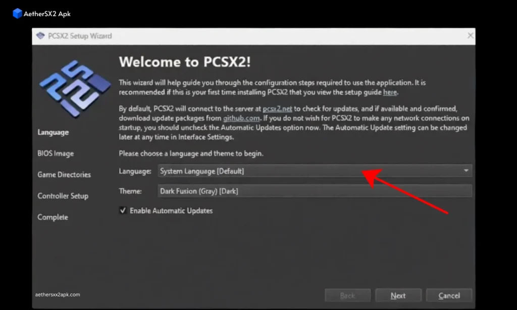 Select language